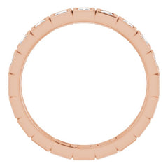 10K Rose Gold 1 1/8 CTW Lab-Grown Diamond Eternity Band Size 8.5