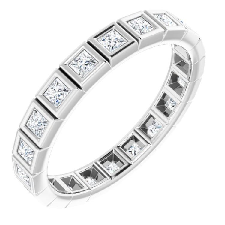 10K White Gold 1 1/8 CTW Lab-Grown Diamond Eternity Band Size 8.5
