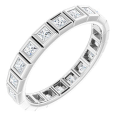 10K White Gold 1 1/8 CTW Lab-Grown Diamond Eternity Band Size 8.5