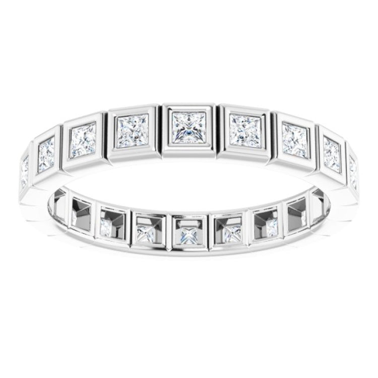 10K White Gold 1 1/8 CTW Lab-Grown Diamond Eternity Band Size 8.5