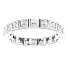 10K White Gold 1 1/8 CTW Lab-Grown Diamond Eternity Band Size 8.5