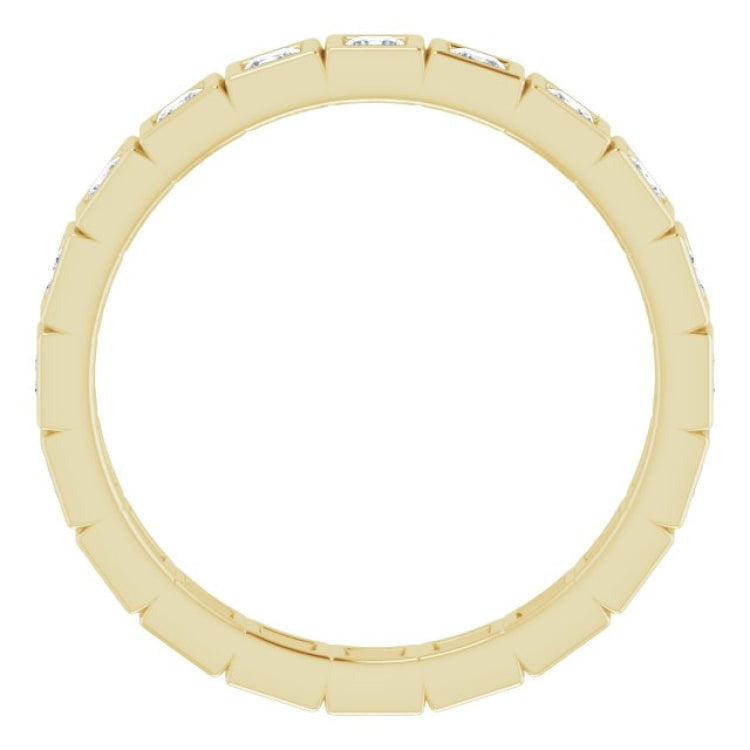 10K Yellow Gold 1 1/8 CTW Lab-Grown Diamond Eternity Band Size 8.5