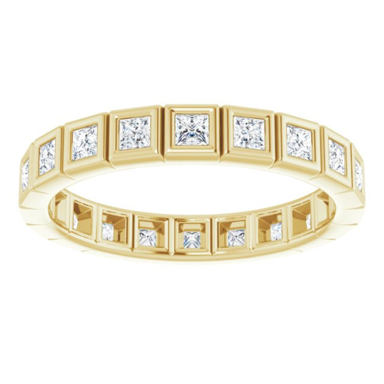 10K Yellow Gold 1 1/8 CTW Lab-Grown Diamond Eternity Band Size 8.5