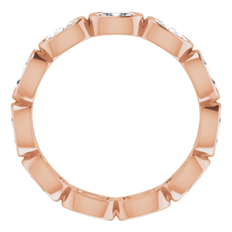 10K Rose Gold 2 1/6 CTW Lab-Grown Diamond Eternity Band Size 8.75