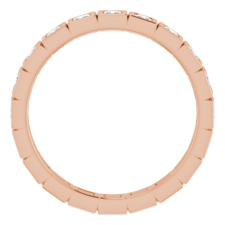 10K Rose Gold 1 1/8 CTW Lab-Grown Diamond Eternity Band Size 8.75