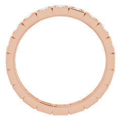 10K Rose Gold 1 1/8 CTW Lab-Grown Diamond Eternity Band Size 8.75