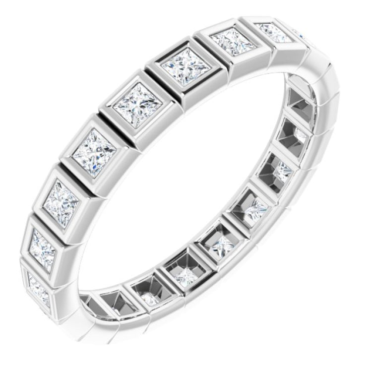 10K White Gold 1 1/8 CTW Lab-Grown Diamond Eternity Band Size 8.75