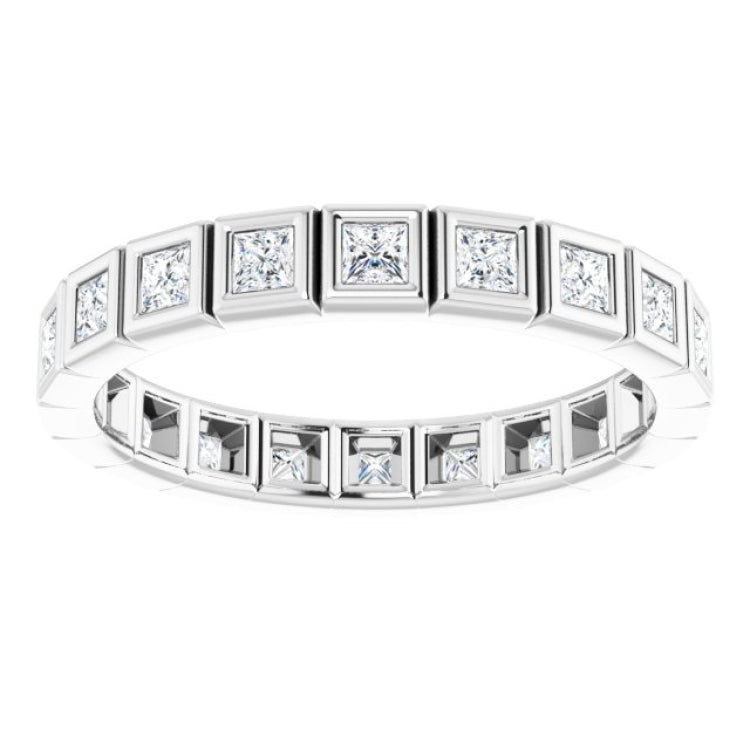 10K White Gold 1 1/8 CTW Lab-Grown Diamond Eternity Band Size 8.75