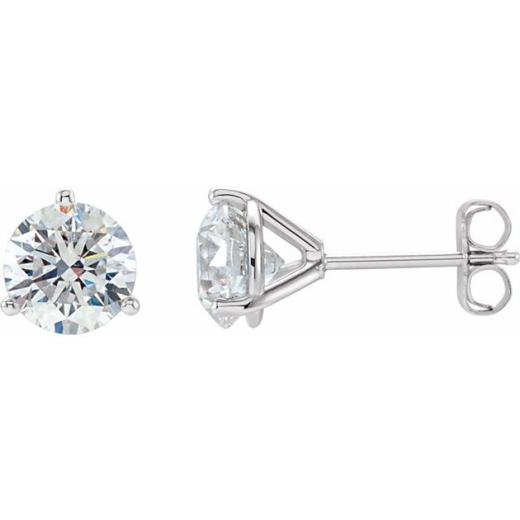 14K White Gold 3/4 CTW Natural Diamond Stud Earrings