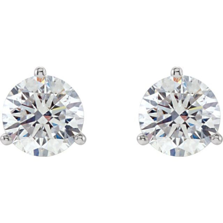 14K White Gold 3/4 CTW Natural Diamond Stud Earrings