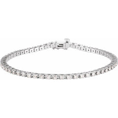 14K White Gold 2 1/4 CTW Lab-Grown Diamond Line 7 1/4" Bracelet