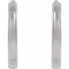 Platinum Hinged 10 mm Hoop Earrings