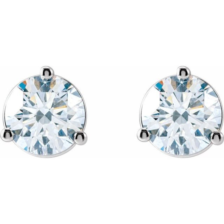 14K White Gold 1 1/5 CTW Lab-Grown Diamond Stud Earrings