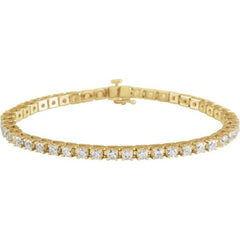 14K Yellow Gold 5 CTW Lab-Grown Diamond Line 7 1/4" Bracelet