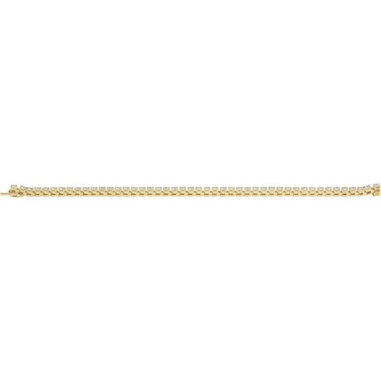 14K Yellow Gold 5 CTW Lab-Grown Diamond Line 7 1/4" Bracelet