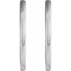 Platinum Hinged 20 mm Hoop Earrings
