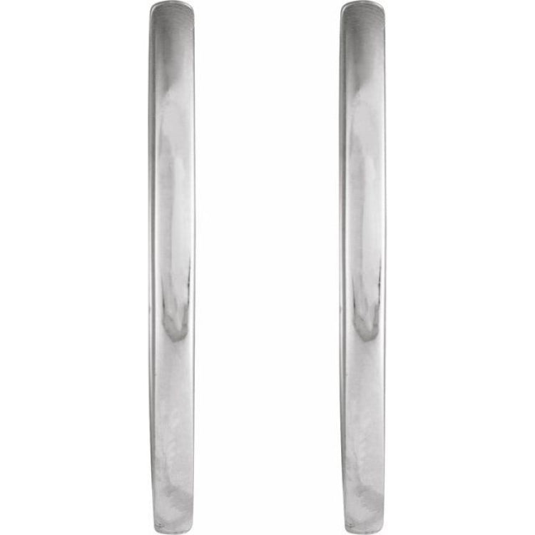 Sterling Silver Hinged 20 mm Hoop Earrings