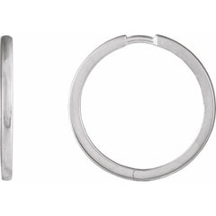 Sterling Silver 20 mm Huggie Hoop Earring
