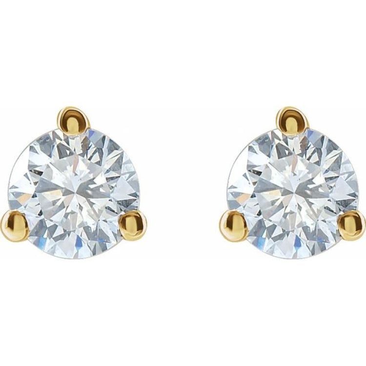 14K Yellow Gold 1/4  CTW Lab-Grown Diamond Stud Earrings
