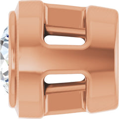 14K Rose Gold .06 CT Natural Diamond Slide Pendant