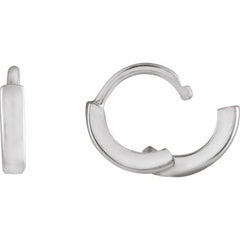 Platinum Hinged 8 mm Hoop Earring