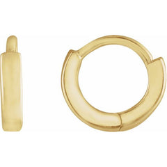 14K Yellow Gold Hinged 8 mm Hoop Earrings