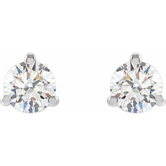 14K White Gold 1/6 CT Lab-Grown Diamond Stud Earrings