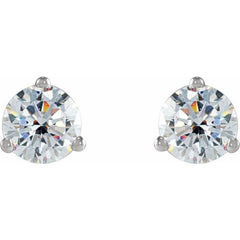 Platinum 3/8 CTW Natural Diamond Earrings