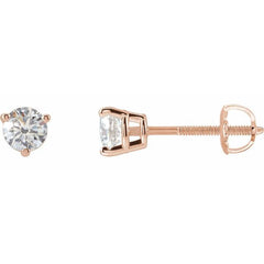 14K Rose Gold 3/8 CTW Natural Diamond Earrings