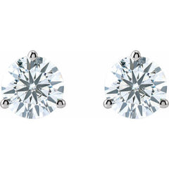 14K White Gold 1 CTW Lab-Grown Diamond Stud Earring