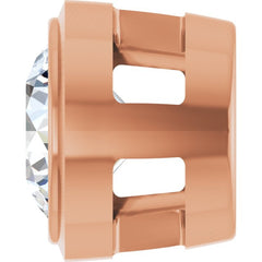 14K Rose Gold 1/4 CT Lab-Grown Diamond Slide Pendant