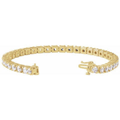 14K Yellow Gold 9 CTW Lab-Grown Diamond Line 7 1/4" Bracelet