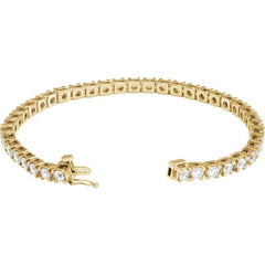 14K Yellow Gold 6 CTW Lab-Grown Diamond Line 7 1/4" Bracelet