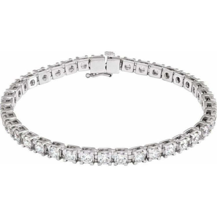14K White Gold 6 CTW Lab-Grown Diamond Line 7 1/4" Bracelet