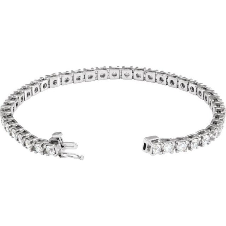 14K White Gold 6 CTW Lab-Grown Diamond Line 7 1/4" Bracelet