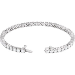 14K White Gold 7 CTW Lab-Grown Diamond Line 7" Bracelet