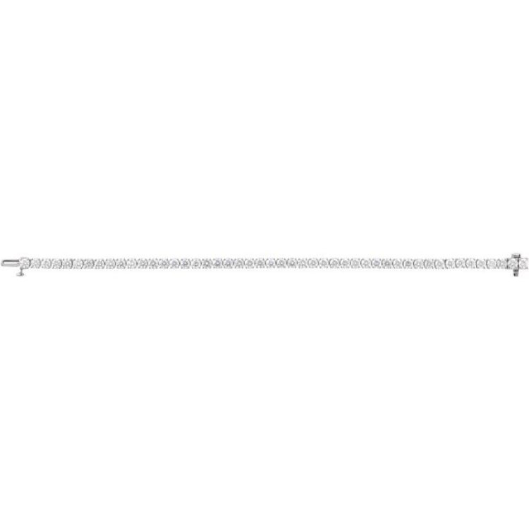 14K White Gold 7 CTW Lab-Grown Diamond Line 7" Bracelet