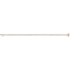 14K Rose Gold 7 CTW Lab-Grown Diamond Line 7" Bracelet