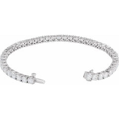 14K White Gold 9 CTW Lab-Grown Diamond Line 7" Bracelet