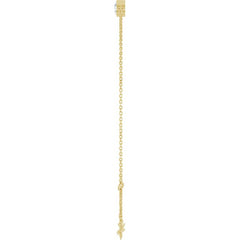 14K Yellow Gold Natural White Sapphire 6 1/2-7 1/2" Bracelet