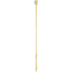 14K Yellow Gold Natural Aquamarine 6 1/2-7 1/2" Bracelet