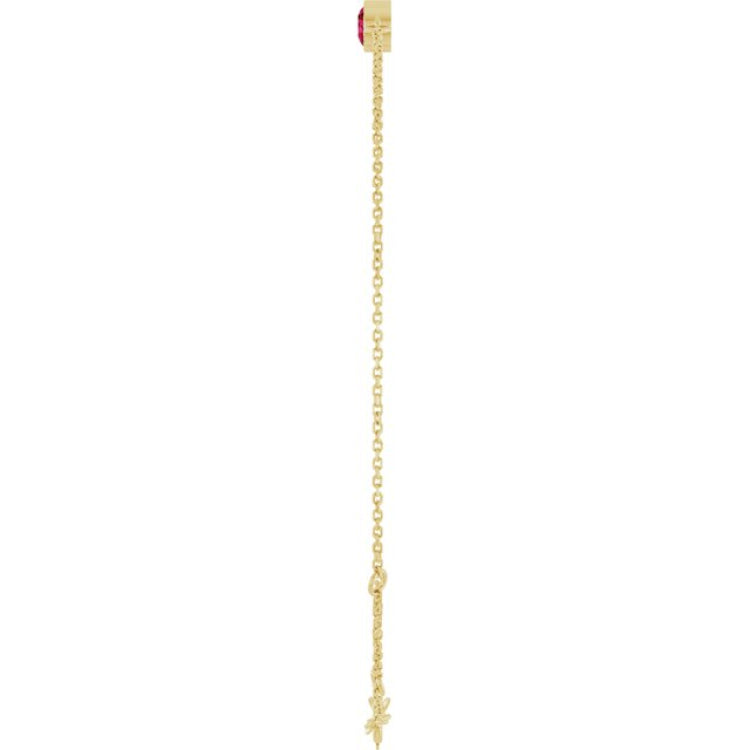 14K Yellow Gold Natural Mozambique Garnet 6 1/2-7 1/2" Bracelet
