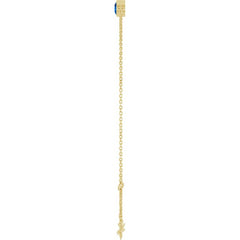 14K Yellow Gold Lab-Grown Blue Sapphire 6 1/2-7 1/2" Bracelet