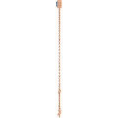 14K Rose Gold Natural Blue Sapphire 6 1/2-7 1/2" Bracelet
