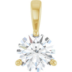 14K Yellow Gold 3/4 CT Lab-Grown Diamond Pendant