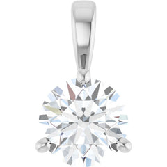 Platinum 3/4 CT Lab-Grown Diamond Pendant