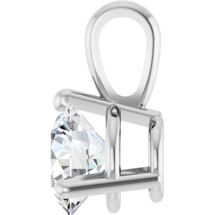 Platinum 3/4 CT Lab-Grown Diamond Pendant