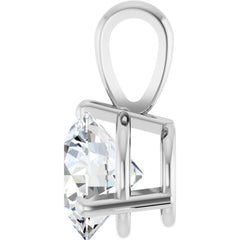 Sterling Silver 1 CT Lab-Grown Diamond Pendant