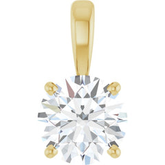 14K Yellow Gold 1 1/4 CT Lab-Grown Diamond Pendant