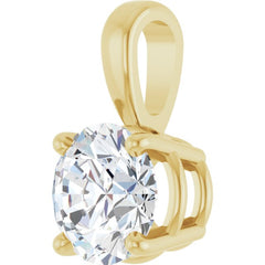 14K Yellow Gold 3/4 CT Natural Diamond Pendant